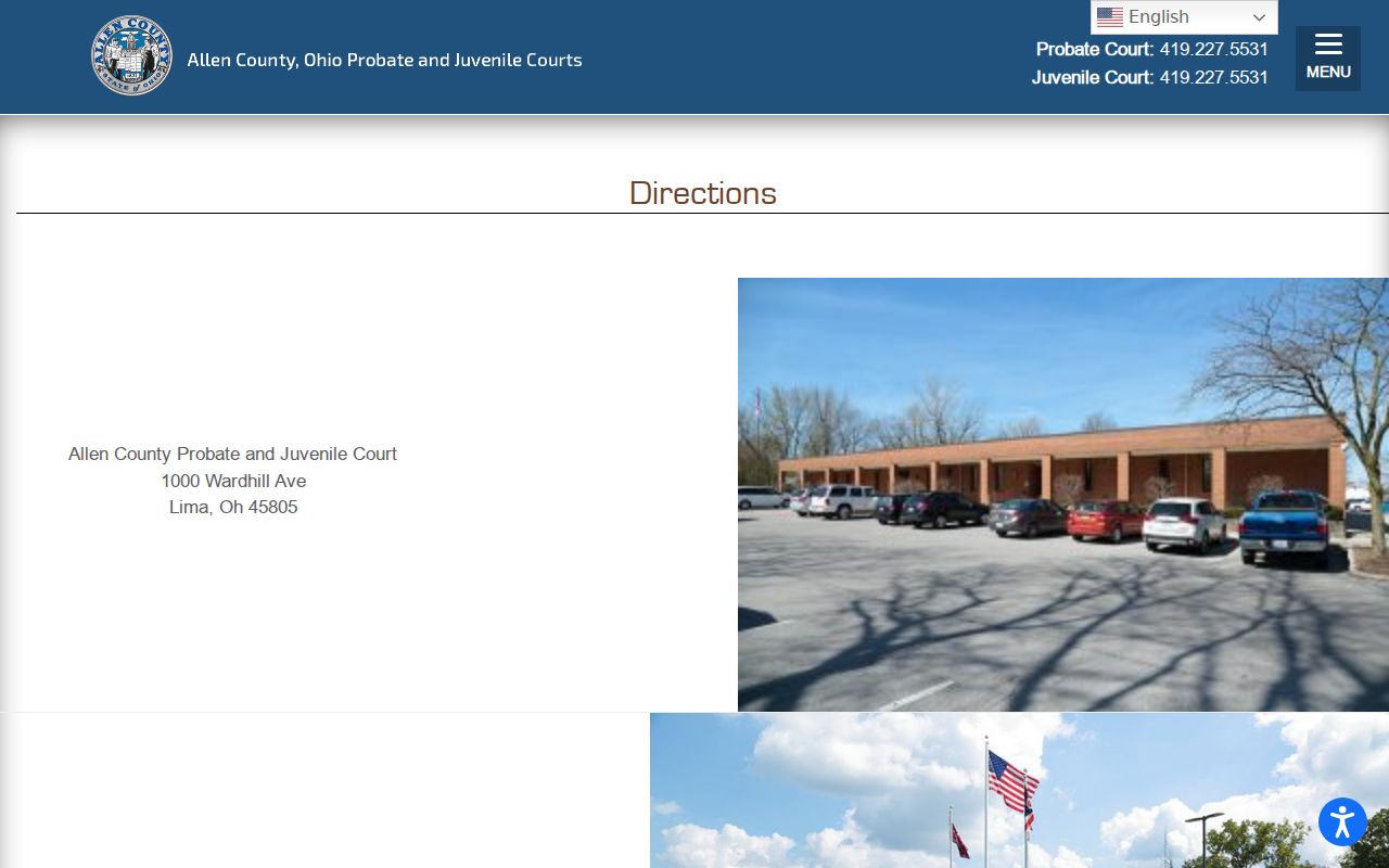 Allen County court schedule and Probate Juvenile Court building