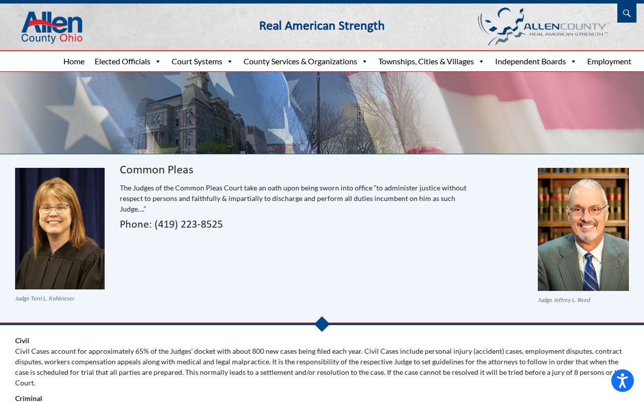 Allen County court docket Common Pleas court overview
