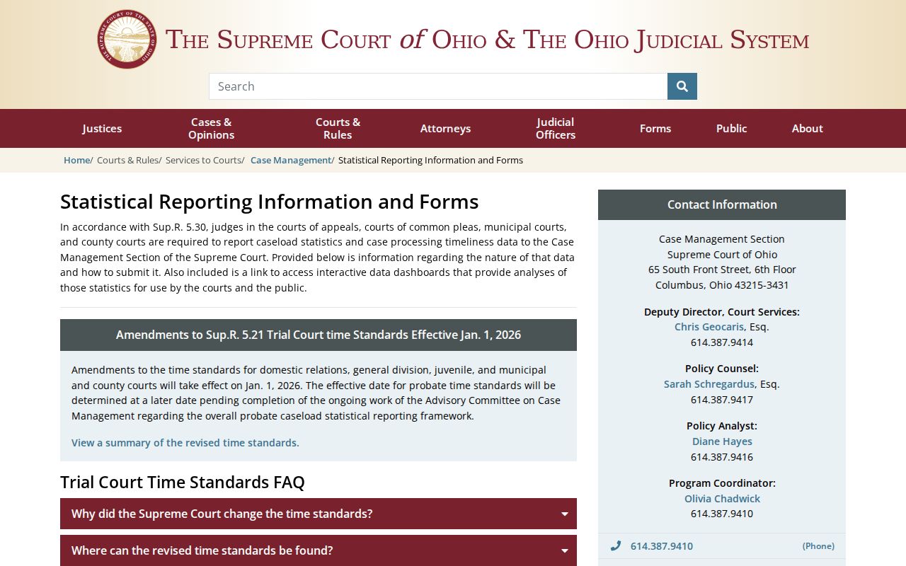 Lima court records and Ohio court case-management materials
